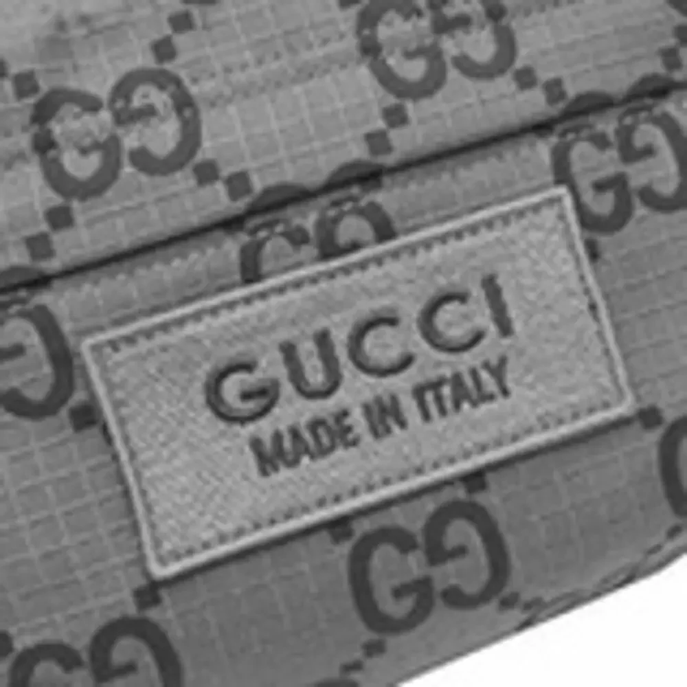 Gucci GG Nylon Belt Bag Grey Unisex Crossbody Waist Bag Silver Hardware NWT 80